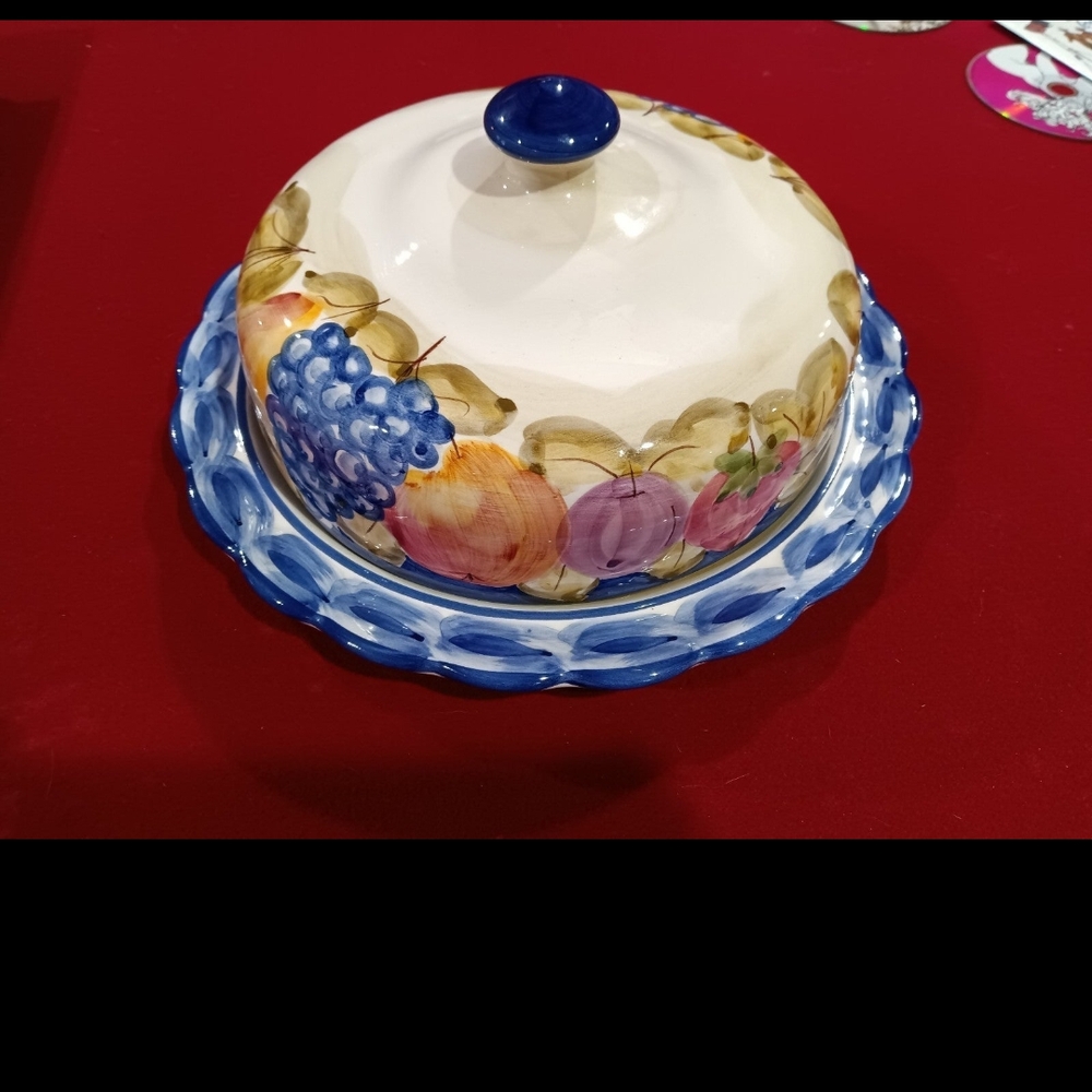 Andrea By Sadek Blue and Cream Cookware Set